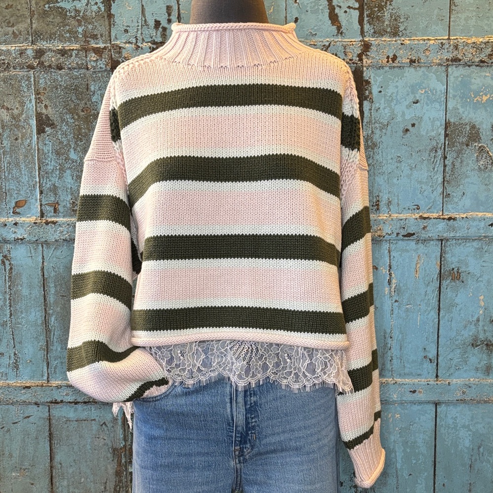 NWT J.Crew Pink Collina Strada Rollneck Sweater size Small S